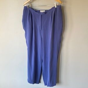 Vintage 100% silk trouser pants women's size 18
